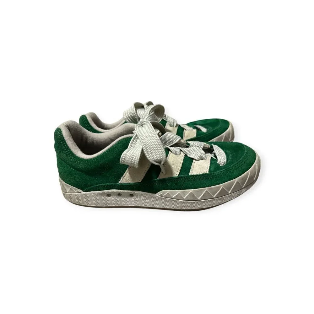 Vintage‎ 1996 Adidas Adimatic Sneakers – Japan Exclusive, Green Suede, Sz 6.5US